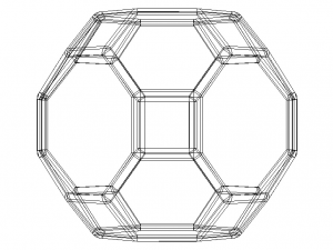 Wireframe Great Rhombicuboctahedron Model Cetak 3D