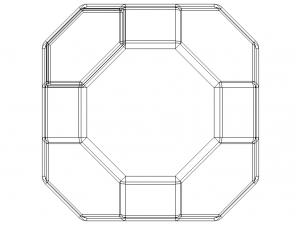 Wireframe Great Rhombicuboctahedron Model Cetak 3D