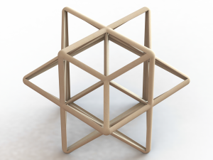 Wireframe Shape First Stellation of The Rhombic Dodecahedron 3D 打印模型