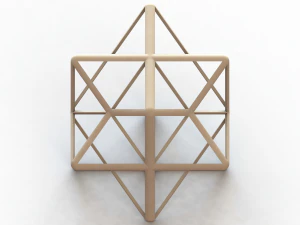 Wireframe Shape First Stellation of The Rhombic Dodecahedron 3D Print Model
