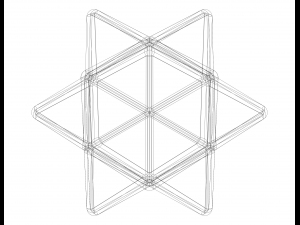 Wireframe Shape First Stellation of The Rhombic Dodecahedron Modelo de impresión 3D