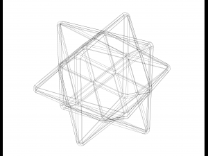 Wireframe Shape First Stellation of The Rhombic Dodecahedron Modelo de impresión 3D