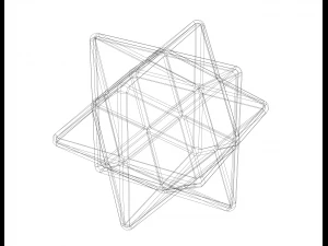 Wireframe Shape First Stellation of The Rhombic Dodecahedron 3D Print Model