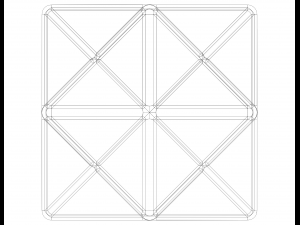 Wireframe Shape First Stellation of The Rhombic Dodecahedron Modelo de impresión 3D