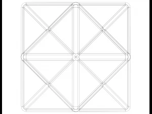 Wireframe Shape First Stellation of The Rhombic Dodecahedron 3D Print Model