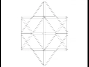 Wireframe Shape First Stellation of The Rhombic Dodecahedron 3D Print Model