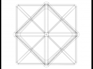 Wireframe Shape First Stellation of The Rhombic Dodecahedron Modelo de impresión 3D