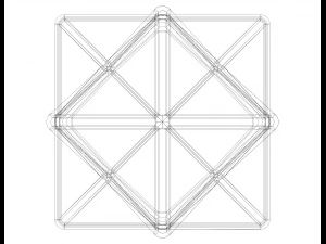 Wireframe Shape First Stellation of The Rhombic Dodecahedron 3D Print Model