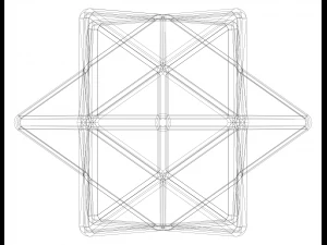 Wireframe Shape First Stellation of The Rhombic Dodecahedron 3D Print Model