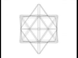 Wireframe Shape First Stellation of The Rhombic Dodecahedron 3D Print Model