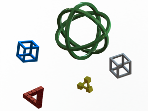 Impossible Objects by MC Escher Model Cetak 3D