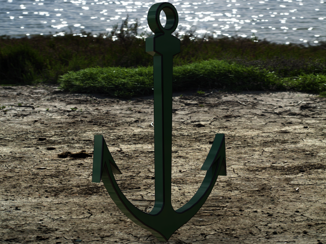 Anchor Green Ship Modelo de Impressão 3D .c4d .max .obj .3ds .fbx .stl .blend 