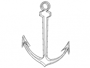 Anchor Green Ship Modelo de Impressão 3D