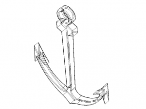 Anchor Green Ship Modelo de Impressão 3D
