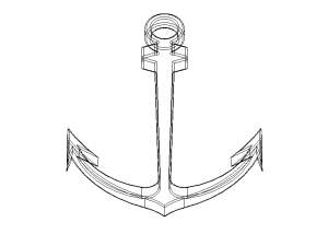 Anchor Green Ship Modelo de Impressão 3D