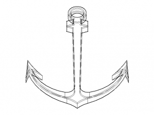 Anchor Green Ship Modelo de Impressão 3D