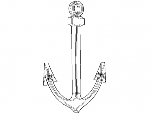 Anchor Green Ship Modelo de Impressão 3D