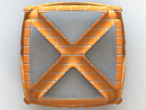 Wireframe Shape Geometric X Cube 3D Print Model