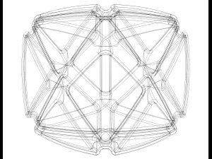 Wireframe Shape Geometric X Cube 3D Print Model