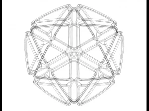 Wireframe Shape Geometric X Cube 3D Print Model