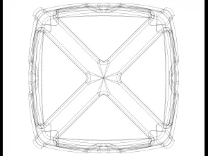 Wireframe Shape Geometric X Cube 3D Print Model