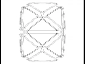 Wireframe Shape Geometric X Cube 3D Print Model