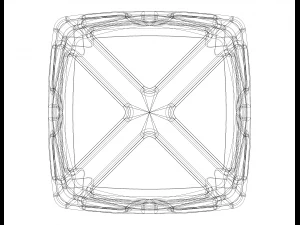 Wireframe Shape Geometric X Cube 3D Print Model