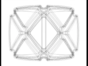Wireframe Shape Geometric X Cube 3D Print Model
