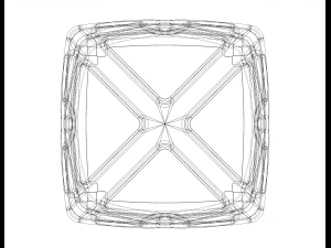 Wireframe Shape Geometric X Cube 3D Print Model