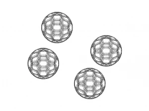 Coloured Plastic Football Ball 20 cm 3D Print Model