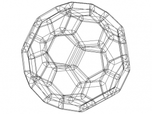 Wireframe Shape Truncated Icosahedron 3D-printmodel