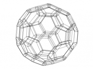 Wireframe Shape Truncated Icosahedron 3D-printmodel