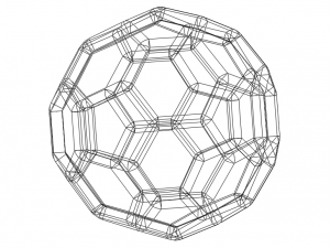 Wireframe Shape Truncated Icosahedron 3D-printmodel