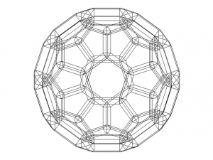 Wireframe Shape Truncated Icosahedron 3D-printmodel
