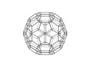 Wireframe Shape Truncated Icosahedron 3D-printmodel