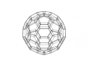 Wireframe Shape Truncated Icosahedron 3D Print Model
