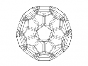 Wireframe Shape Truncated Icosahedron 3D-printmodel