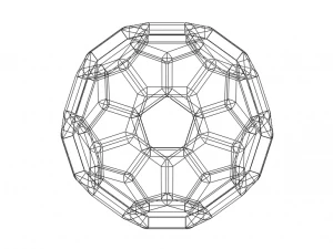 Wireframe Shape Truncated Icosahedron 3D Print Model