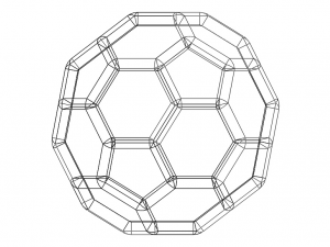 Wireframe Shape Truncated Icosahedron 3D-printmodel