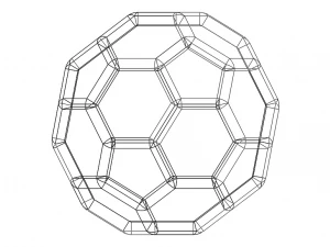 Wireframe Shape Truncated Icosahedron 3D Print Model