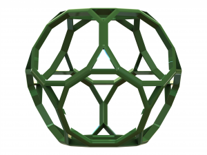 Wireframe Shape Truncated Dodecahedron 3D प्रिंट मॉडल