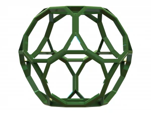 Wireframe Shape Truncated Dodecahedron 3D Print Model