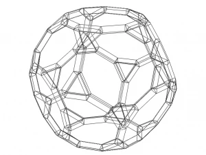 Wireframe Shape Truncated Dodecahedron 3D Print Model