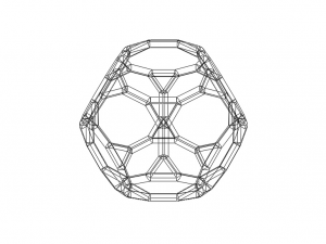 Wireframe Shape Truncated Dodecahedron 3D प्रिंट मॉडल