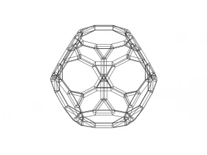 Wireframe Shape Truncated Dodecahedron 3D Print Model