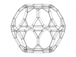 Wireframe Shape Truncated Dodecahedron 3D प्रिंट मॉडल