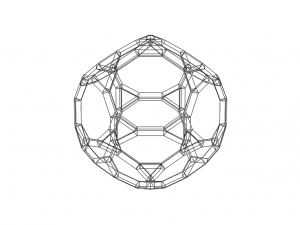 Wireframe Shape Truncated Dodecahedron 3D प्रिंट मॉडल