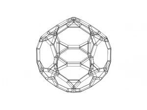 Wireframe Shape Truncated Dodecahedron 3D Print Model