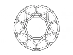 Wireframe Shape Truncated Dodecahedron 3D Print Model
