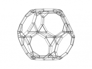 Wireframe Shape Truncated Dodecahedron 3D प्रिंट मॉडल
